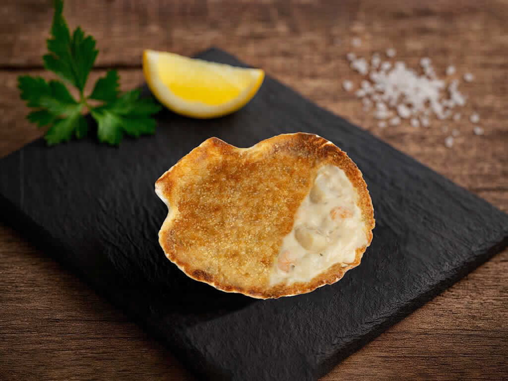 Concha Rellena de Rape y Gamba