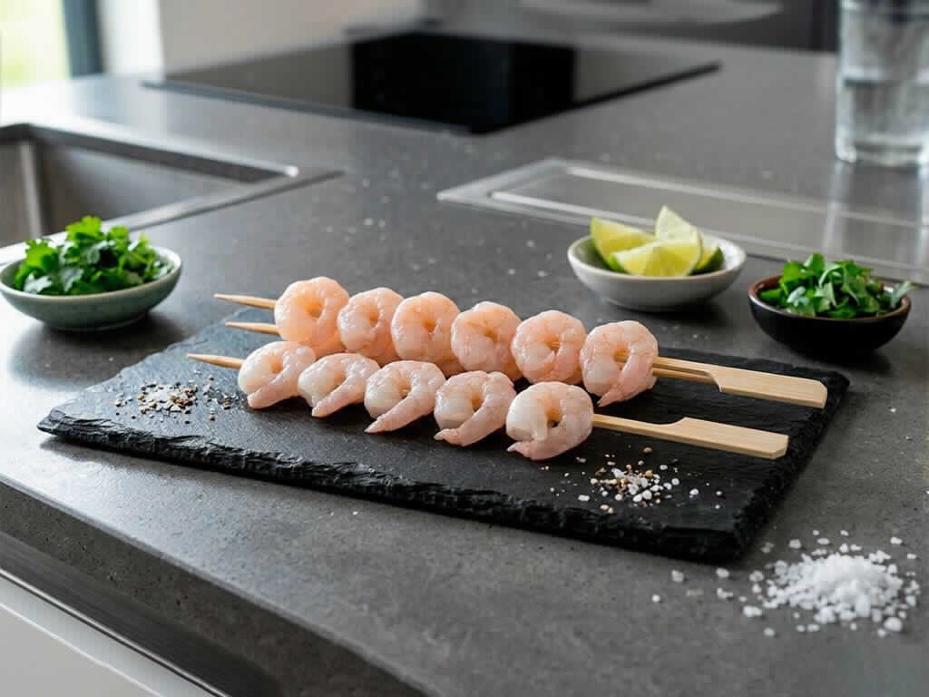 Brochetas de Langostino